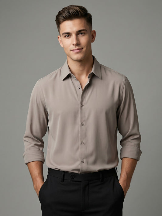 AirX: Wrinkle Free 4-Way Stretch Solid Formal Shirt