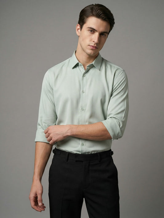 AirX: Wrinkle Free 4-Way Stretch Solid Formal Shirt