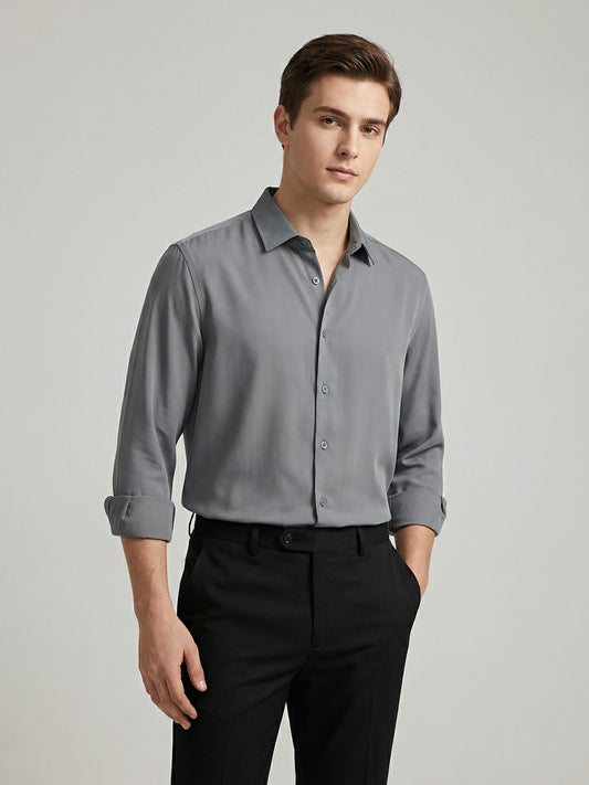 AirX: Wrinkle Free 4-Way Stretch Solid Formal Shirt