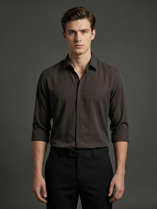 AirX: Wrinkle Free 4-Way Stretch Solid Formal Shirt