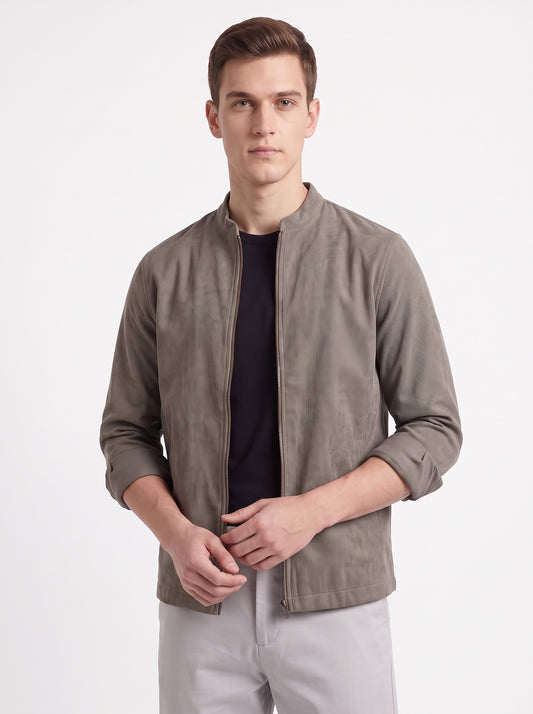 Men's MudBrown 2-Way Stretch Casual Shacket