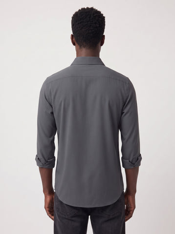 Men's  Wrinkle Free 4-Way Stretch Solid Formal Shirt