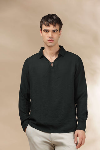 Men's BottleGreen Breathable Non-Iron Smart Casual Shirt