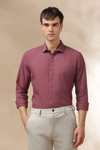 Men's FrenchOnion Solid Breathable Perfume-Finish Shirt