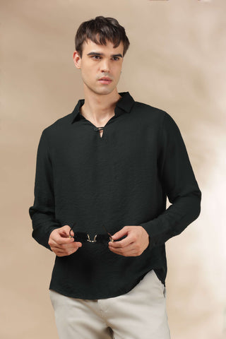 Men's BottleGreen Breathable Non-Iron Smart Casual Shirt