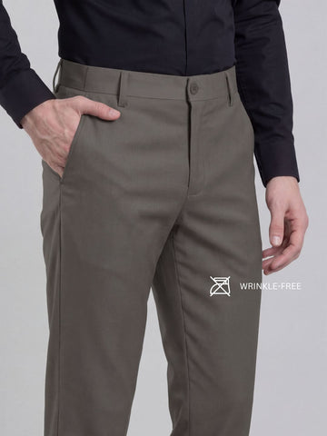 Wrinkle Free 4-Way Stretch Solid Formal Pants