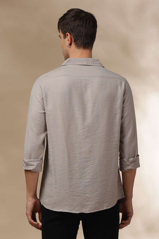 Men's LightGrey Breathable Non-Iron Smart Casual Shirt