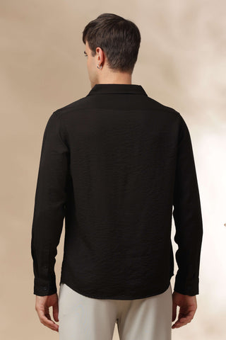 Men's Black Breathable Non-Iron Smart Casual Shirt