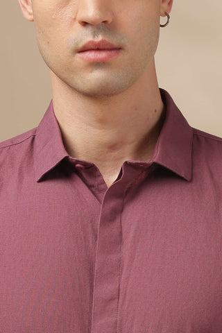 Men's FrenchOnion Solid Breathable Perfume-Finish Shirt