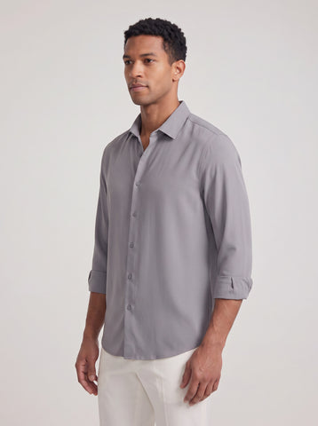 Solid Non-Iron Fluidic Mid Grey Shirt