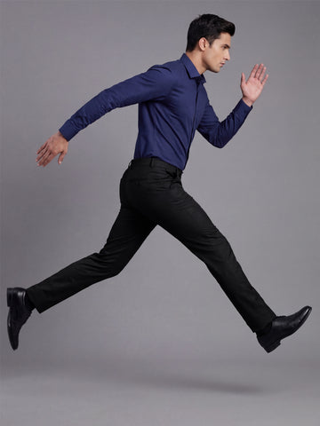Wrinkle Free 4-Way Stretch Solid Formal Pants