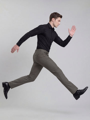 Wrinkle Free 4-Way Stretch Solid Formal Pants