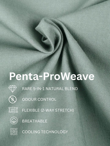 Penta-ProWeave: Rare Linen Blend 2-Way Stretch Embroidered Smart Casual Shirt