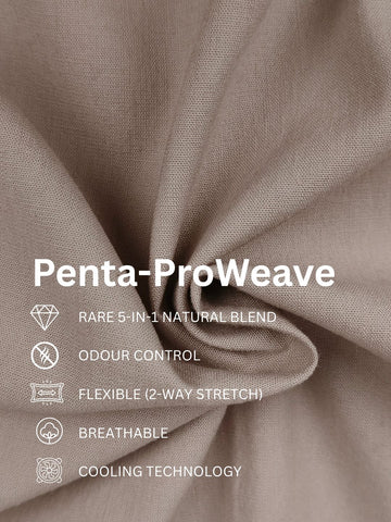 Penta-ProWeave: Rare Linen Blend 2-Way Stretch Floral Embroidered Smart Casual Shirt