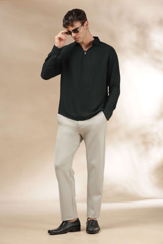 Men's BottleGreen Breathable Non-Iron Smart Casual Shirt