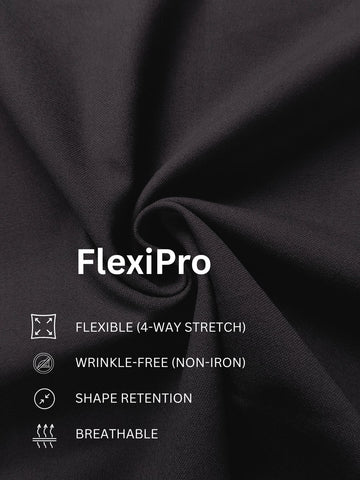 Wrinkle Free 4-Way Stretch Solid Formal Pants