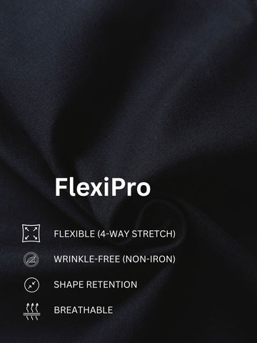 Wrinkle Free 4-Way Stretch Solid Formal Pants