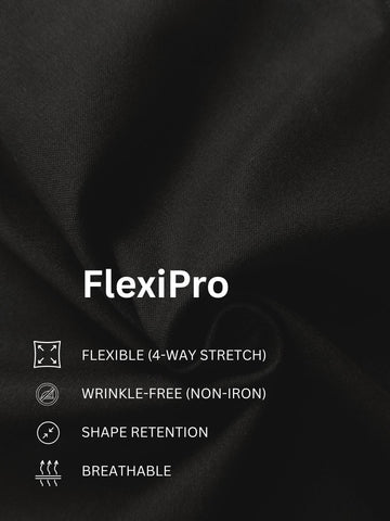 Wrinkle Free 4-Way Stretch Solid Formal Pants