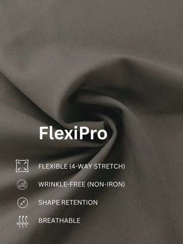 Wrinkle Free 4-Way Stretch Solid Formal Pants