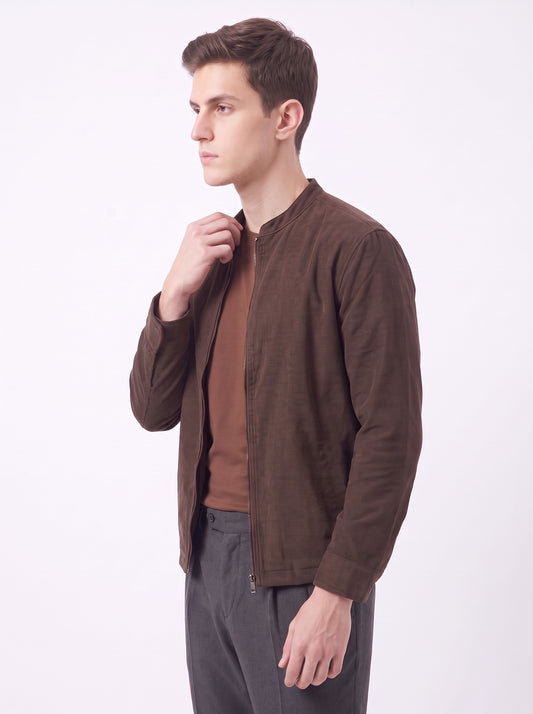 Men's Coffee 2-Way Stretch  Casual Shacket