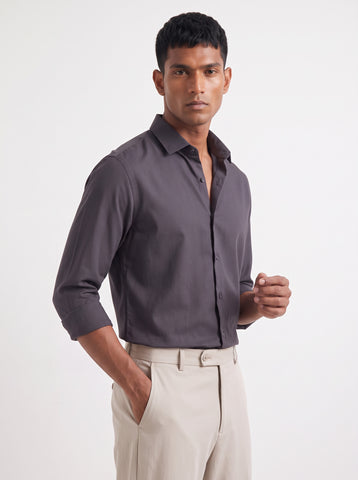 Solid Airy Non-Iron Dark Grey Shirt