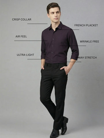 AirX: Wrinkle Free 4-Way Stretch Solid Formal Shirt