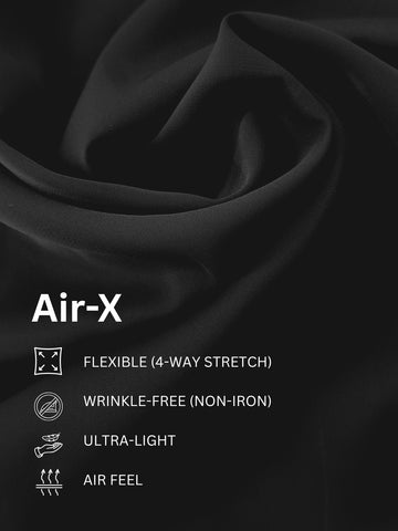 AirX: Wrinkle Free 4-Way Stretch Solid Formal Shirt