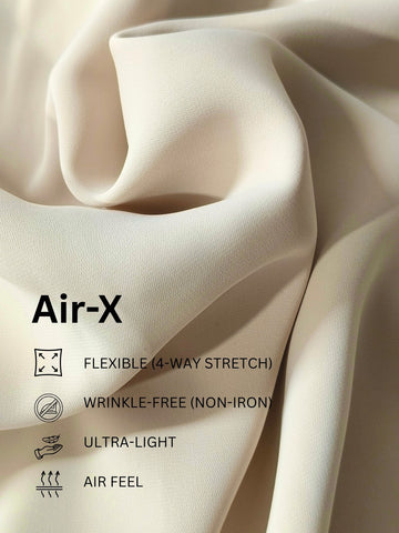 AirX: Wrinkle Free 4-Way Stretch Solid Formal Shirt