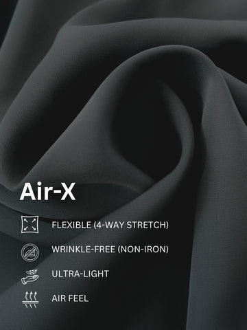 AirX: Wrinkle Free 4-Way Stretch Solid Formal Shirt