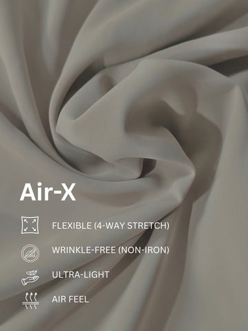 AirX: Wrinkle Free 4-Way Stretch Solid Formal Shirt