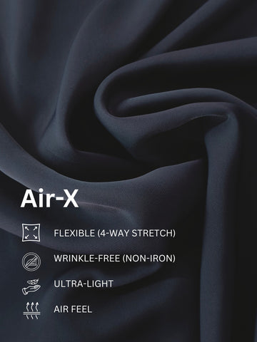 AirX: Wrinkle Free 4-Way Stretch Solid Formal Shirt