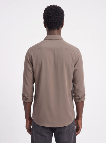 Men's Wrinkle Free 4-Way Stretch Solid Formal Shirt