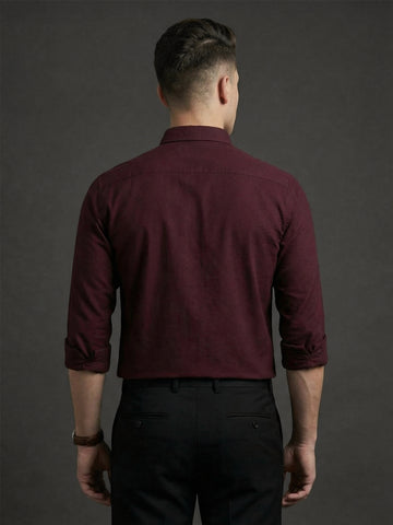 TrueOxford: Oxford Cotton 2-Way Stretch Solid Smart Casual Shirt