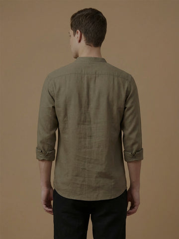 FluidLinen: Fluid Linen Breathable Solid Casual Shirt