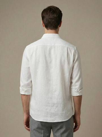Penta-ProWeave: Rare Linen Blend 2-Way Stretch Solid Smart Casual Shirt
