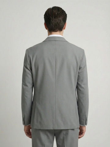 K-Blaze: Satin Finish 4-Way Stretch Solid Formal Blazer