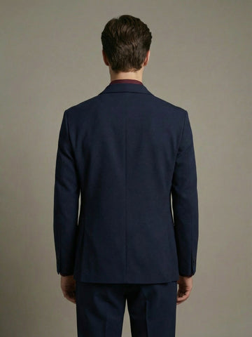 K-Blaze: Satin Finish 4-Way Stretch Solid Formal Blazer