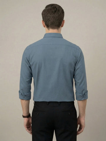 TrueOxford: Oxford Cotton 2-Way Stretch Solid Smart Casual Shirt