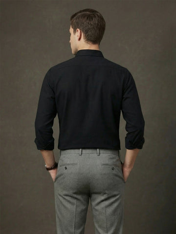 TrueOxford: Oxford Cotton 2-Way Stretch Solid Smart Casual Shirt