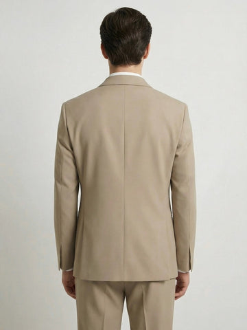 K-Blaze: Satin Finish 4-Way Stretch Solid Formal Blazer