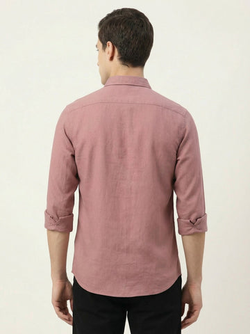 Penta-ProWeave: Rare Linen Blend 2-Way Stretch Solid Smart Casual Shirt