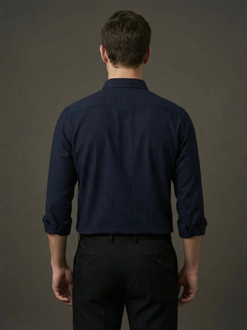TrueOxford: Oxford Cotton 2-Way Stretch Solid Smart Casual Shirt