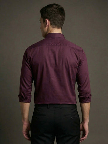 SatinPro-Max: Cotton Satin 2-Way Stretch Printed Formal Shirt