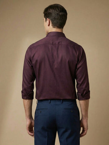SatinPro-Max: Cotton Satin 2-Way Stretch Solid Party Shirt