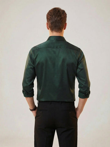 SoftLustre: Satin Finish Soft Solid Party Shirt