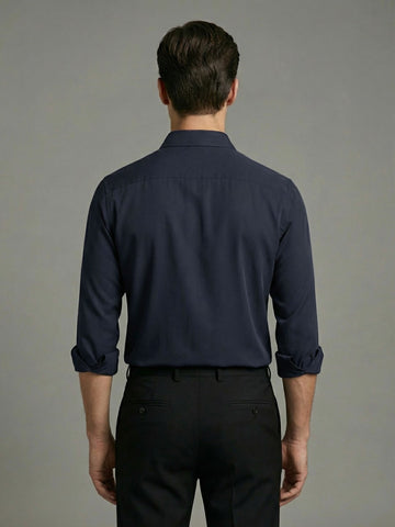 AirX: Wrinkle Free 4-Way Stretch Solid Formal Shirt