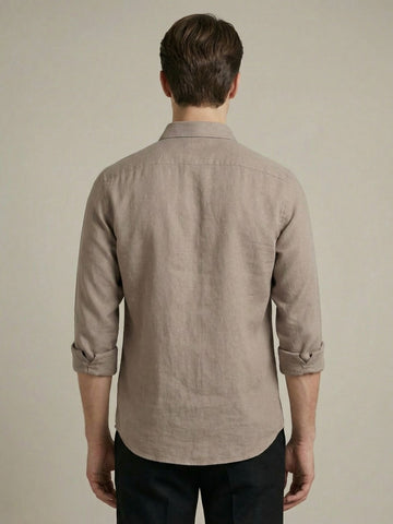 Penta-ProWeave: Rare Linen Blend 2-Way Stretch Solid Smart Casual Shirt