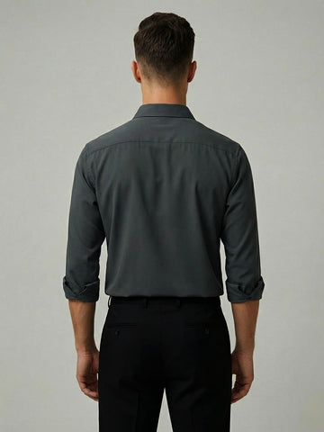 AirX: Wrinkle Free 4-Way Stretch Solid Formal Shirt