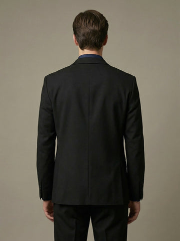 K-Blaze: Satin Finish 4-Way Stretch Solid Formal Blazer