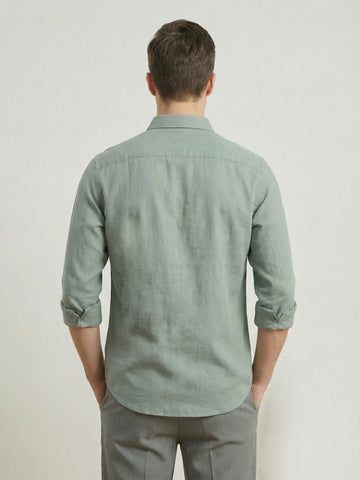 Penta-ProWeave: Rare Linen Blend 2-Way Stretch Embroidered Smart Casual Shirt